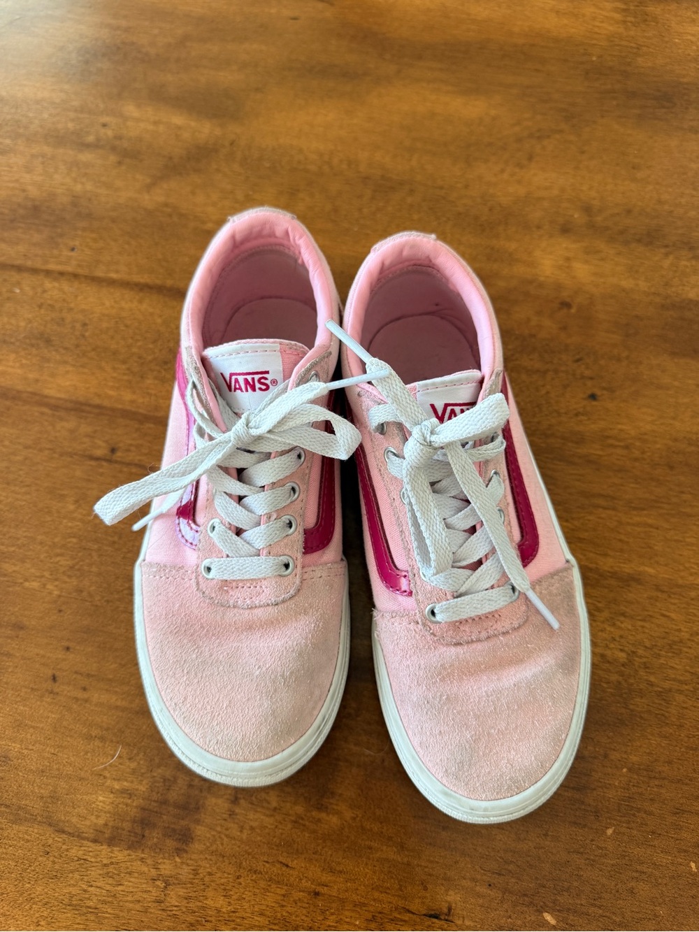 Vans Pink Two-Tone Low-Top Sneakers